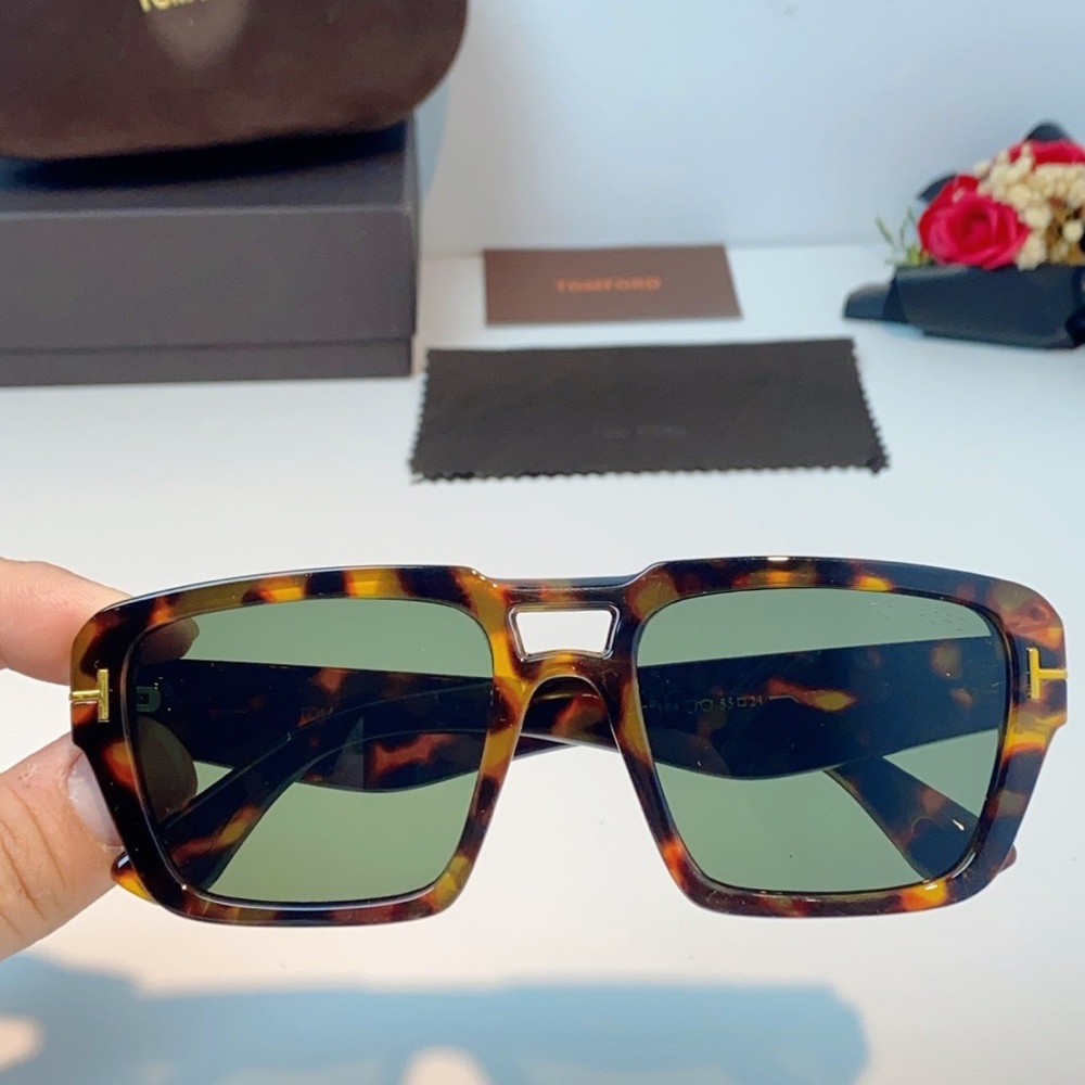 Tom Ford Square Sunglasses Double Bridge Unisex Retro Eyewear ✨